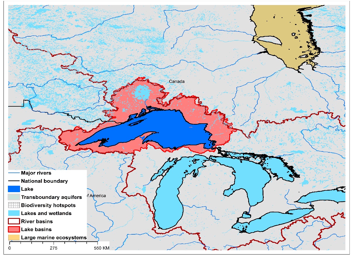 (a)Lake Superior basin and associated  transboundary water systems